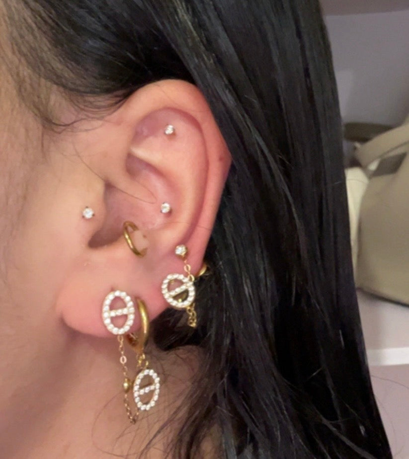 Boucle d'oreille CD pendent