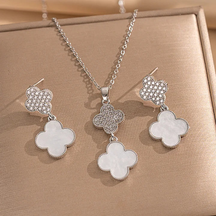 Parure deux pièces doubles trèfles