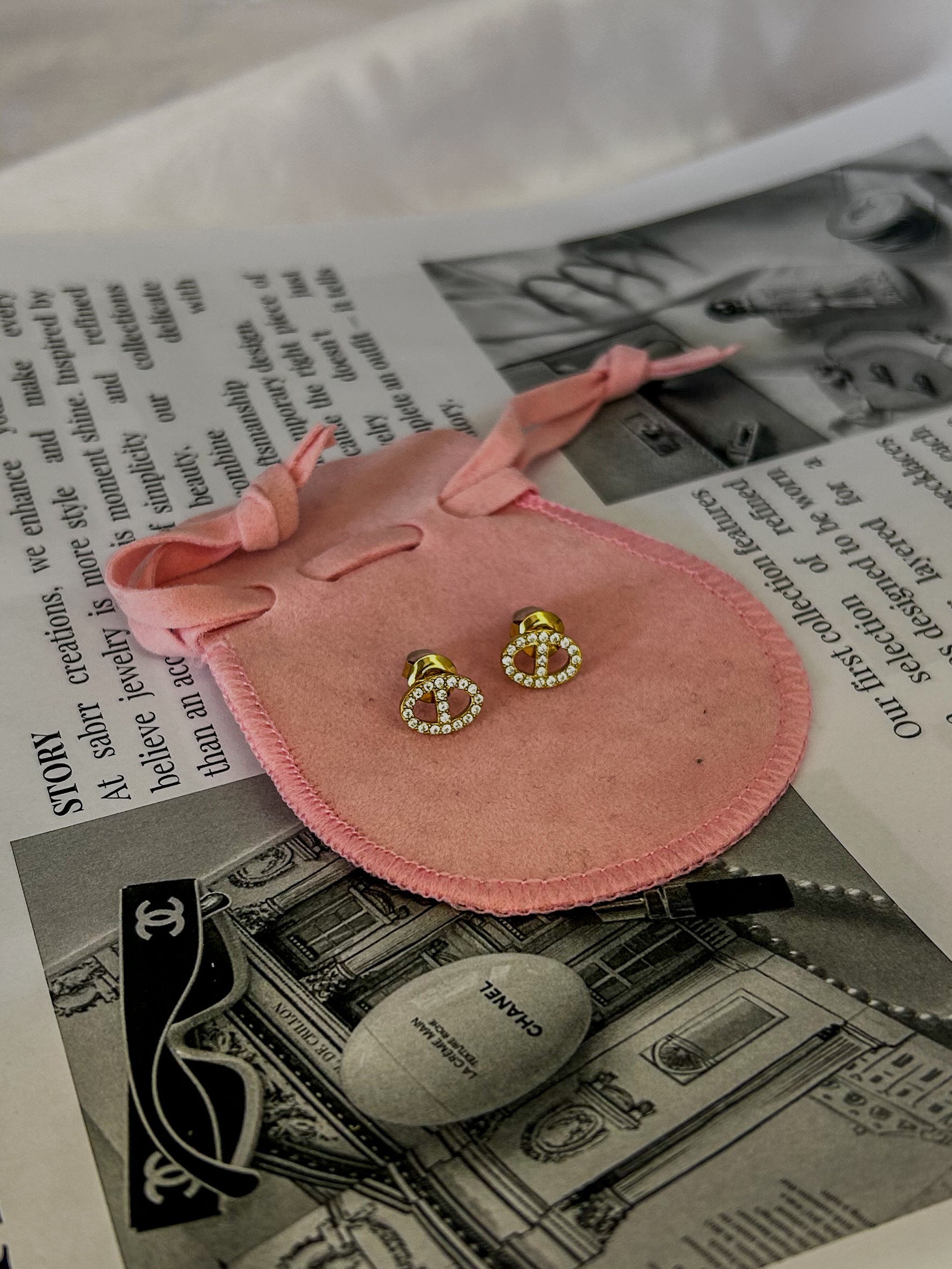 Boucle d'oreille mini CD gold