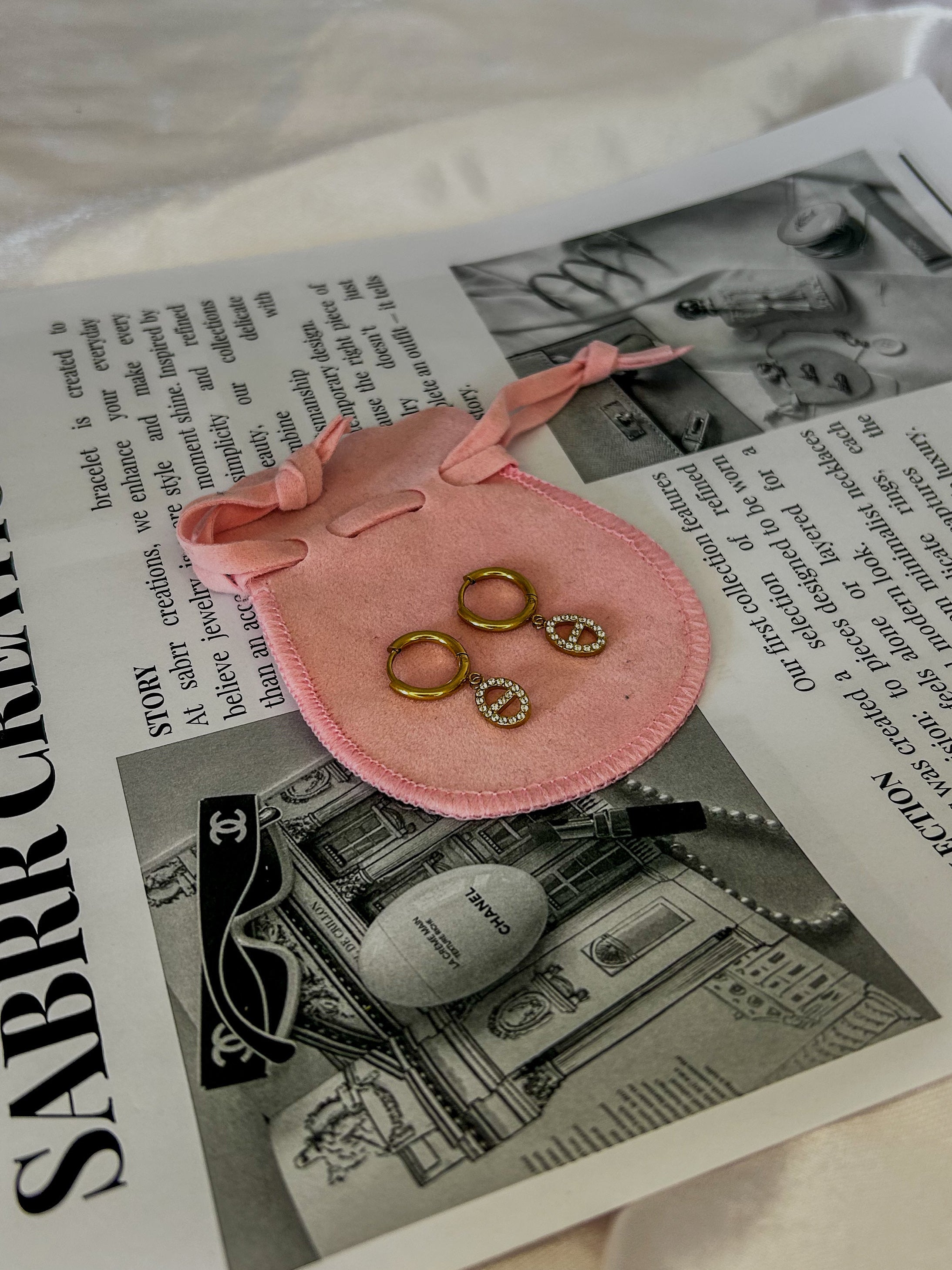 Boucle d'oreille mini CD pendentif