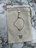Bracelet coeur mom gold