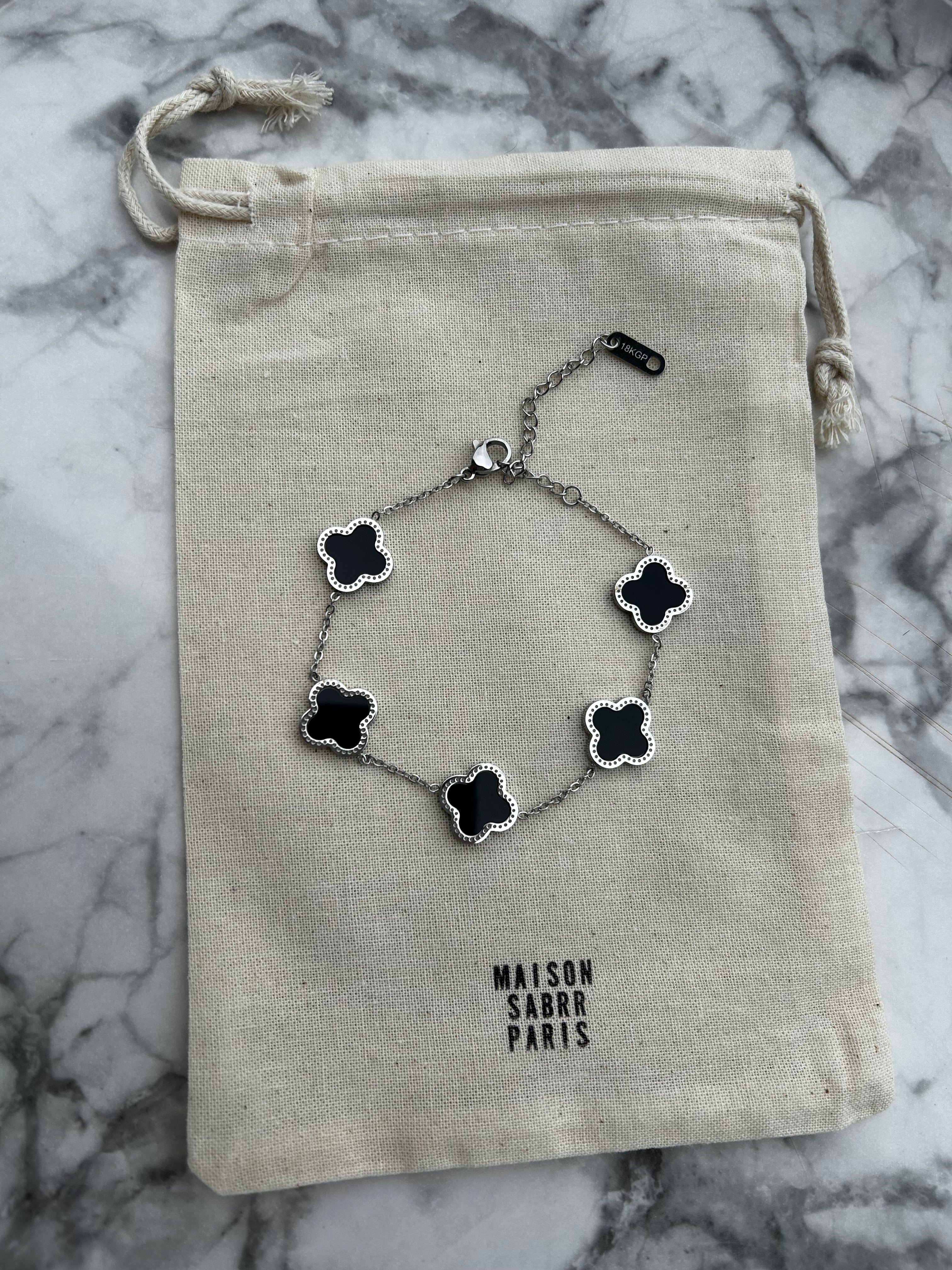 Bracelet trèfles argent