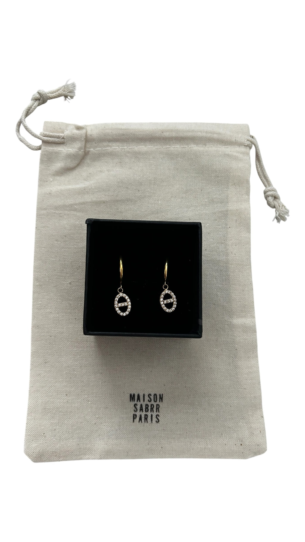 Boucle d'oreille mini CD pendentif