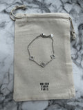 Bracelet trèfle strass argent