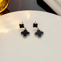 Boucle d'oreille double trèfles